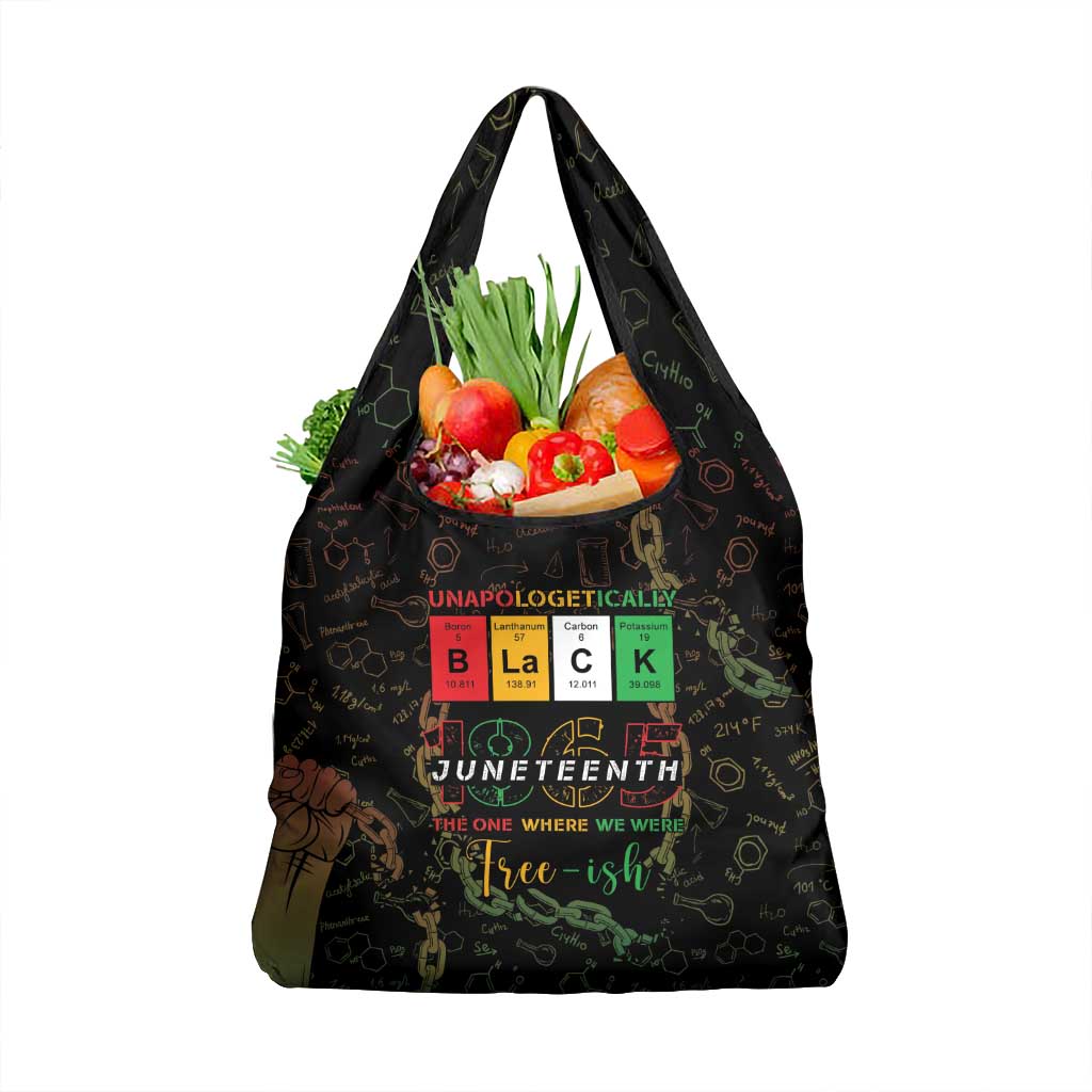 Juneteenth 1865 Grocery Bag Unapologetically Black