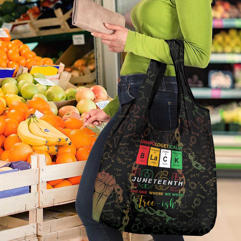 Juneteenth 1865 Grocery Bag Unapologetically Black