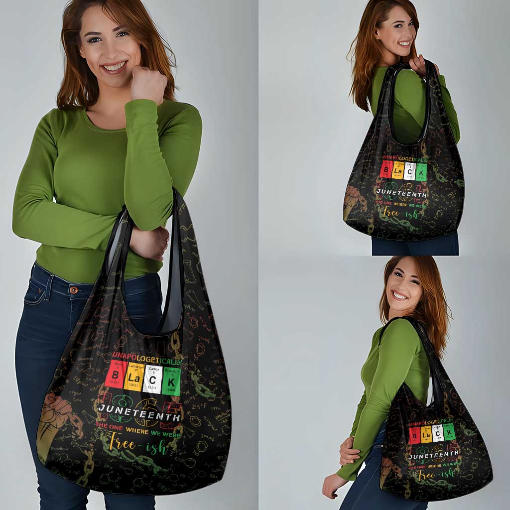 Juneteenth 1865 Grocery Bag Unapologetically Black