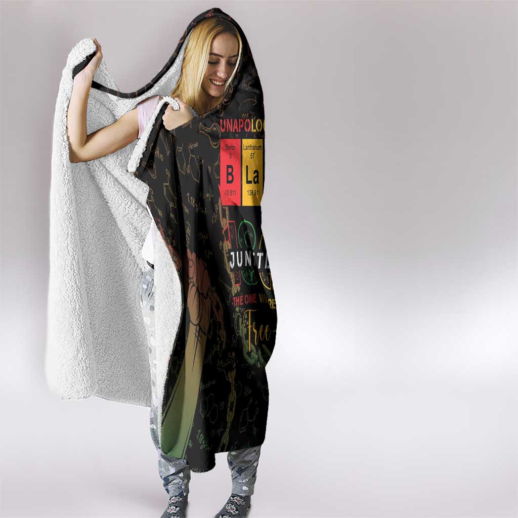 Juneteenth 1865 Hooded Blanket Unapologetically Black