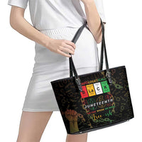 Juneteenth 1865 Leather Tote Bag Unapologetically Black