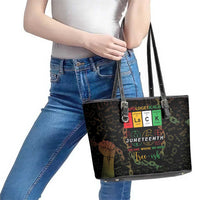 Juneteenth 1865 Leather Tote Bag Unapologetically Black