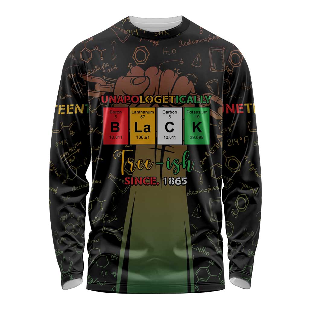 Juneteenth 1865 Long Sleeve Shirt Unapologetically Black