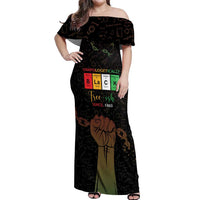 Juneteenth 1865 Off Shoulder Maxi Dress Unapologetically Black
