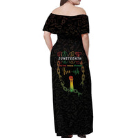 Juneteenth 1865 Off Shoulder Maxi Dress Unapologetically Black