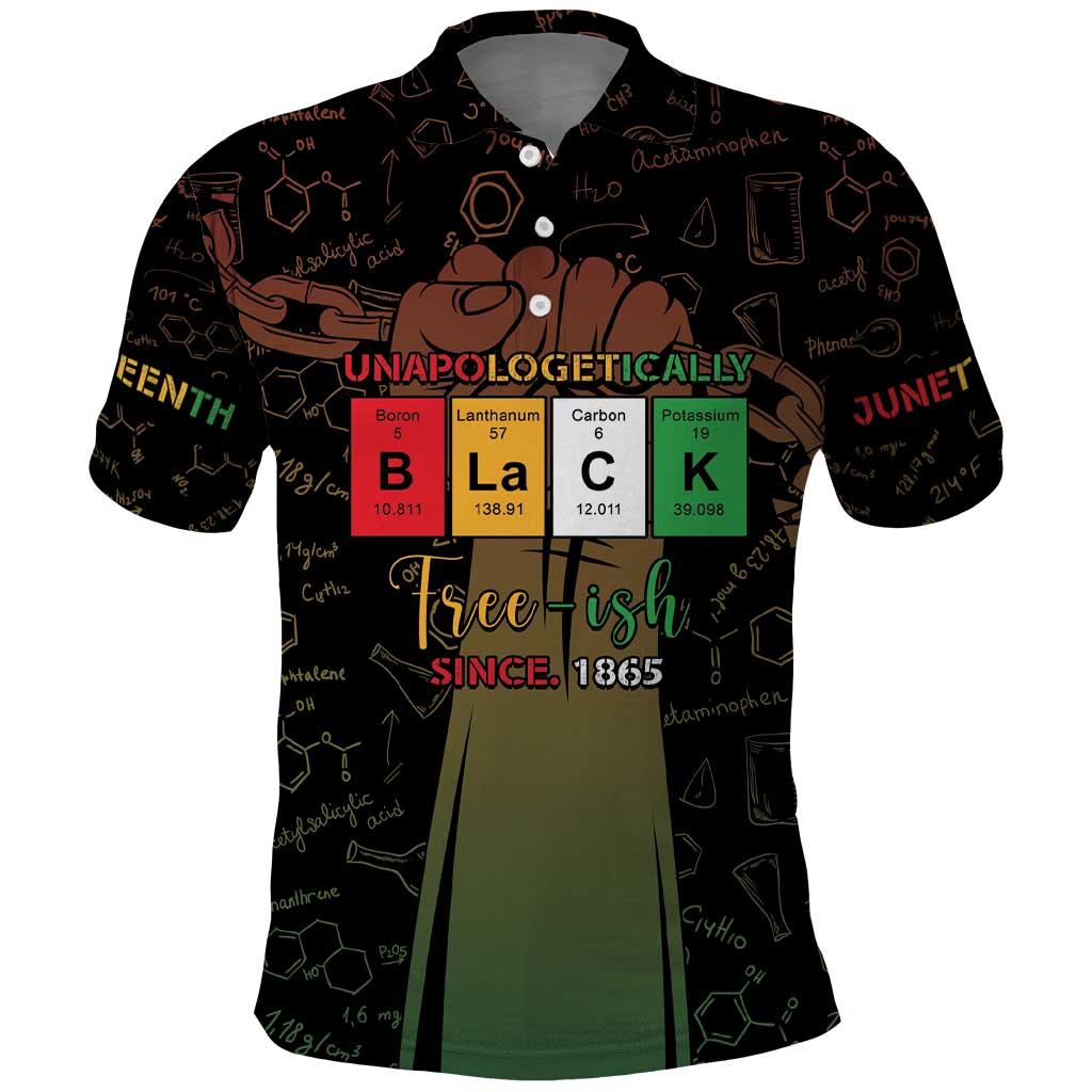 Juneteenth 1865 Polo Shirt Unapologetically Black