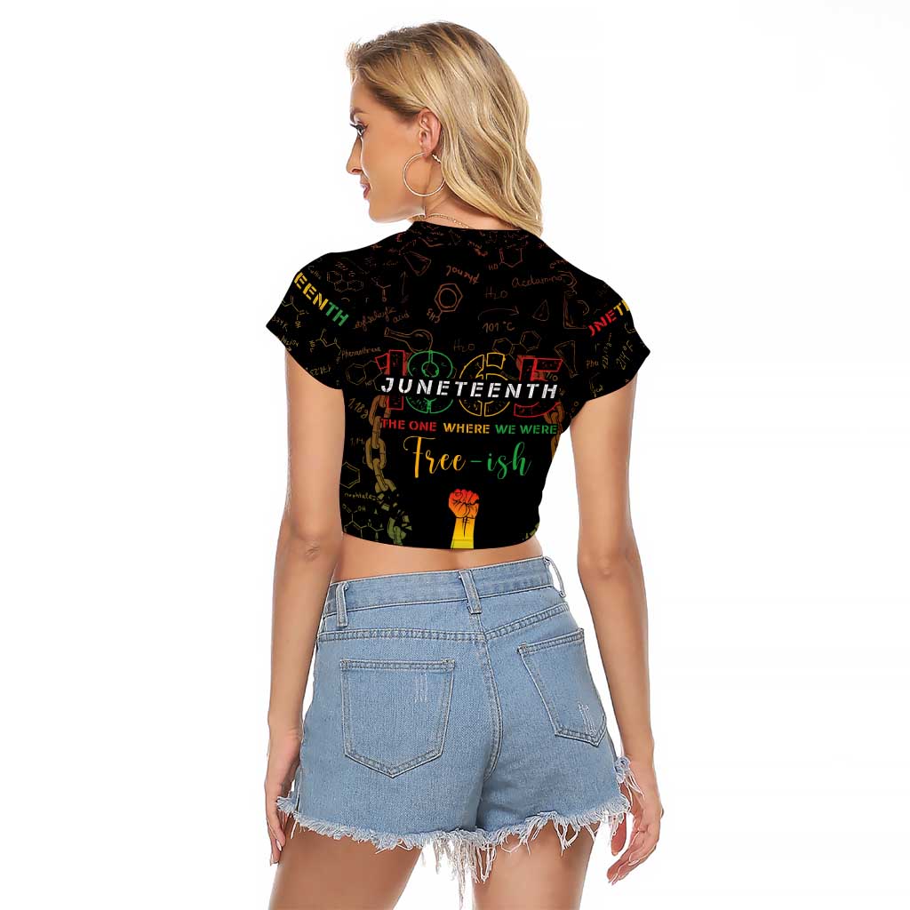 Juneteenth 1865 Raglan Cropped T Shirt Unapologetically Black