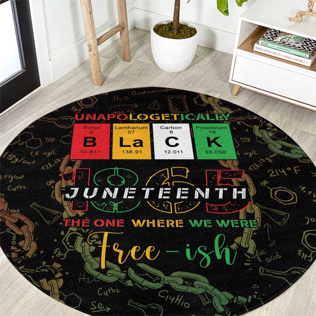 Juneteenth 1865 Round Carpet Unapologetically Black