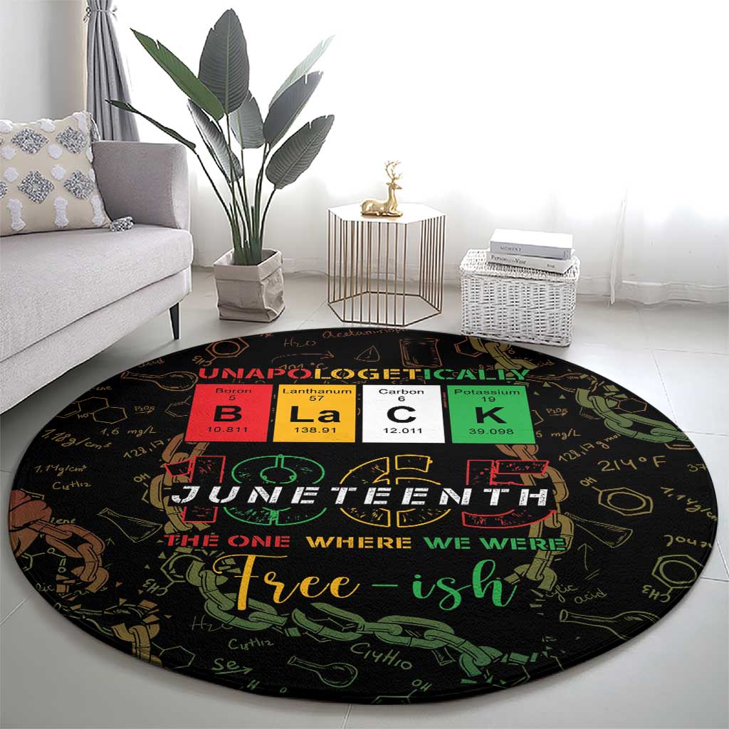 Juneteenth 1865 Round Carpet Unapologetically Black