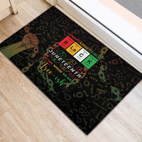 Juneteenth 1865 Rubber Doormat Unapologetically Black