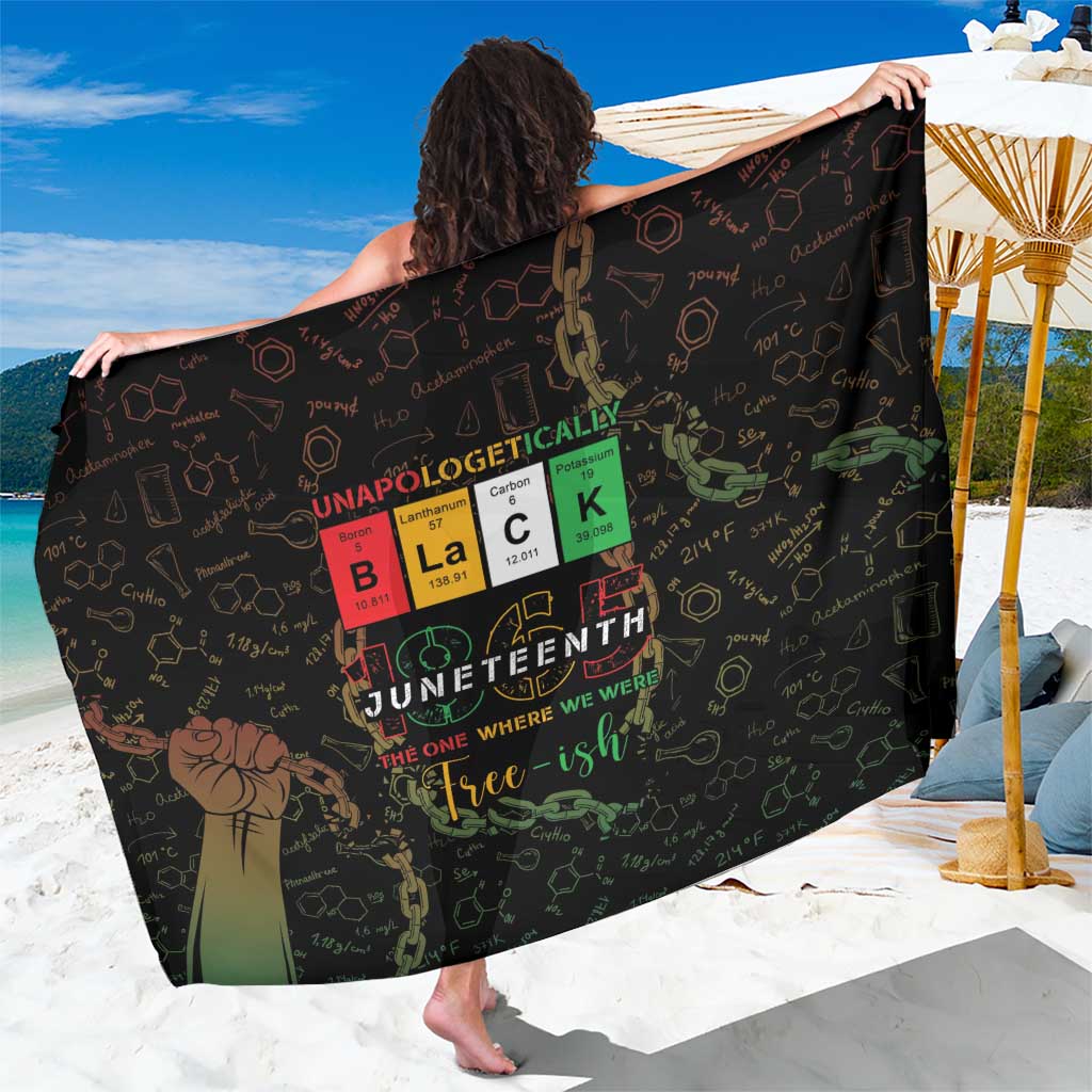 Juneteenth 1865 Sarong Unapologetically Black