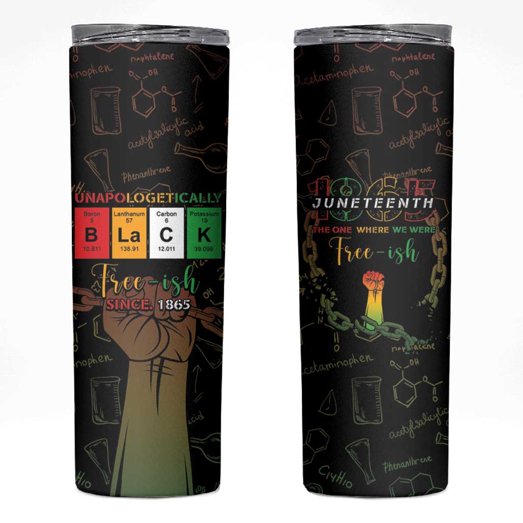 Juneteenth 1865 Skinny Tumbler Unapologetically Black