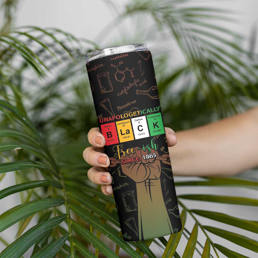 Juneteenth 1865 Skinny Tumbler Unapologetically Black