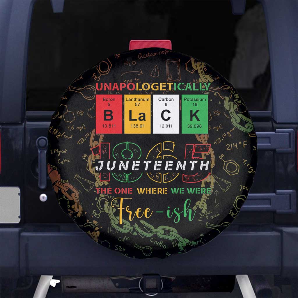 Juneteenth 1865 Spare Tire Cover Unapologetically Black