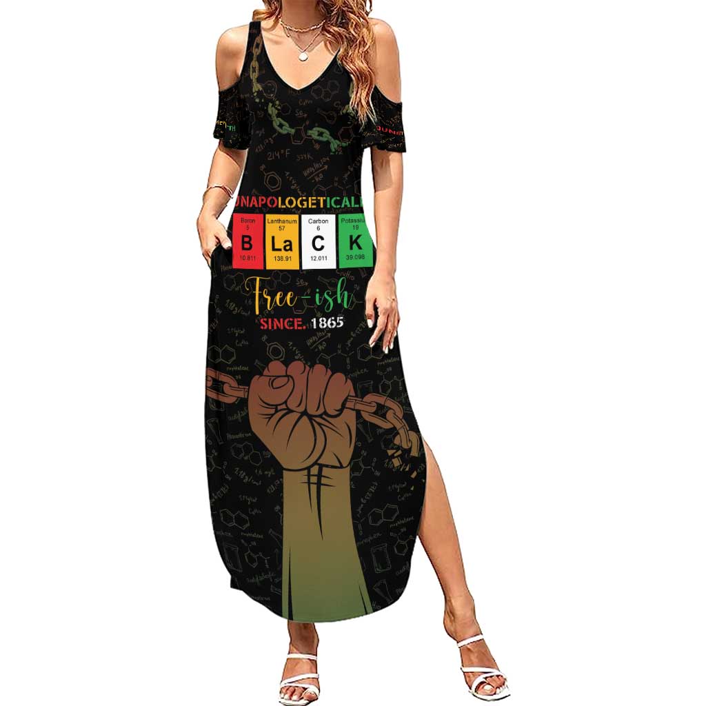Juneteenth 1865 Summer Maxi Dress Unapologetically Black