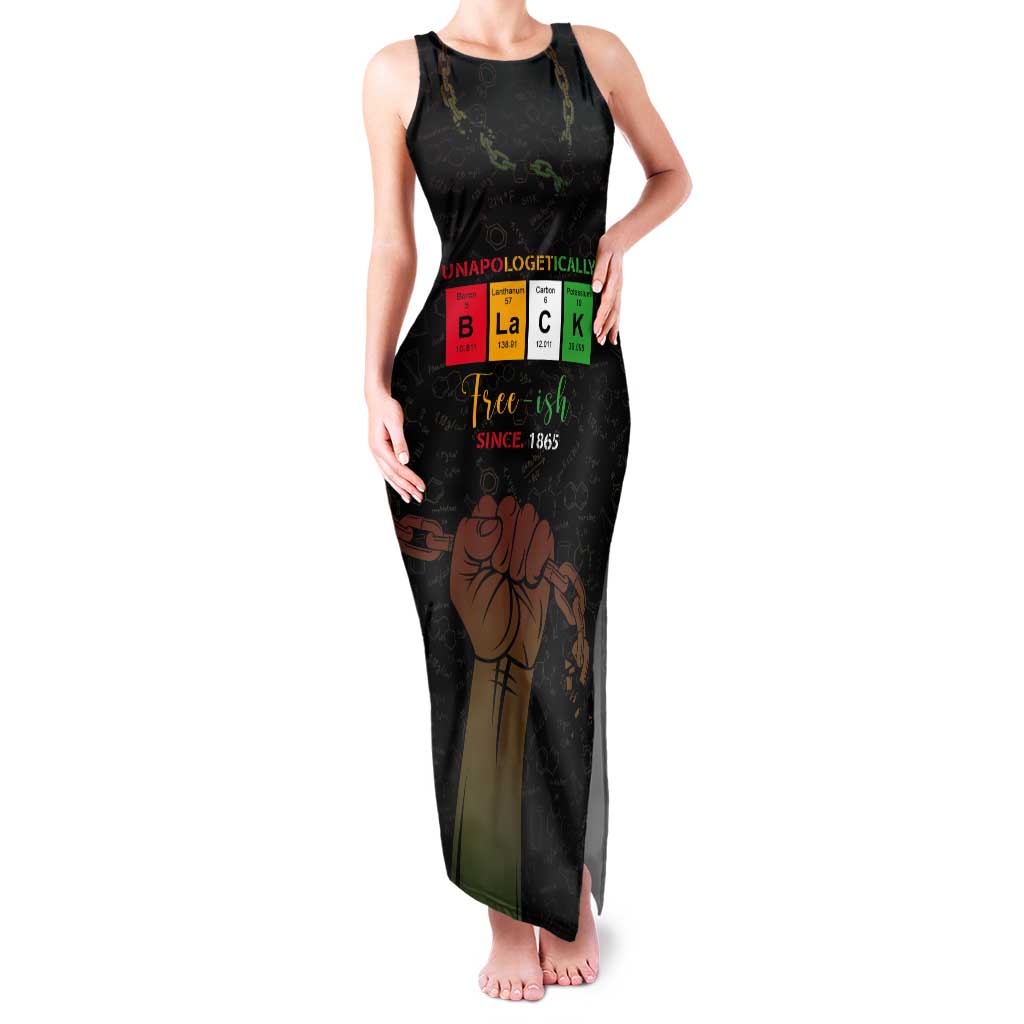 Juneteenth 1865 Tank Maxi Dress Unapologetically Black