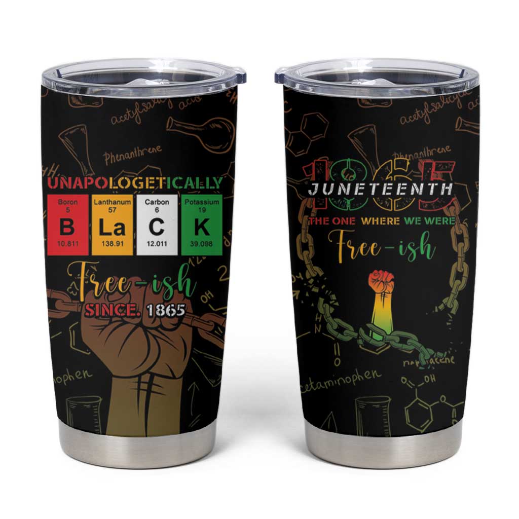Juneteenth 1865 Tumbler Cup Unapologetically Black