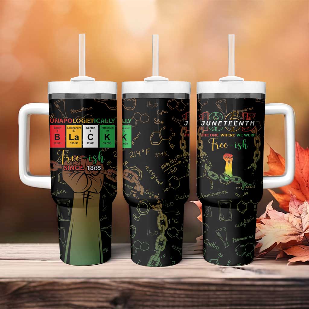 Juneteenth 1865 Tumbler With Handle Unapologetically Black