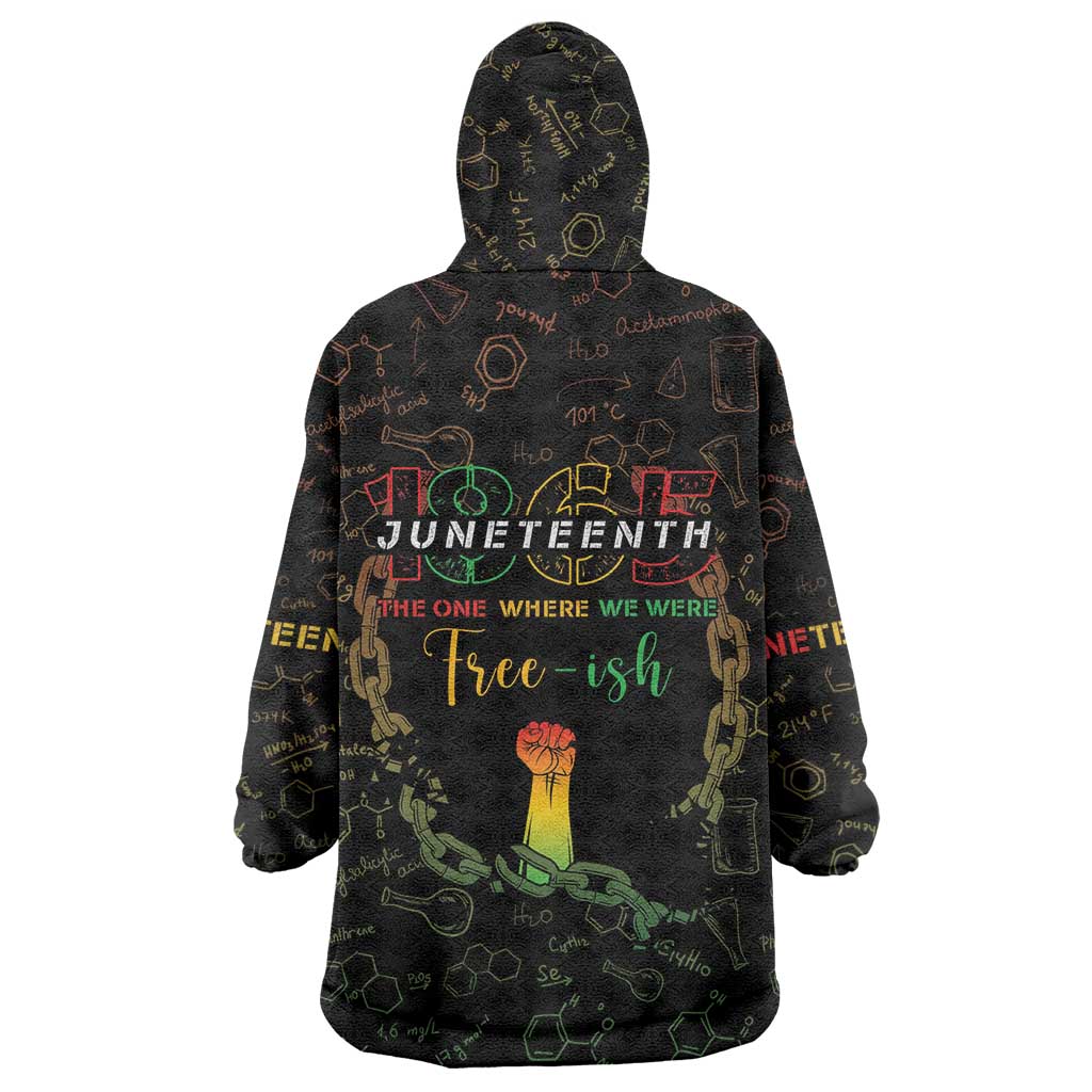 Juneteenth 1865 Wearable Blanket Hoodie Unapologetically Black