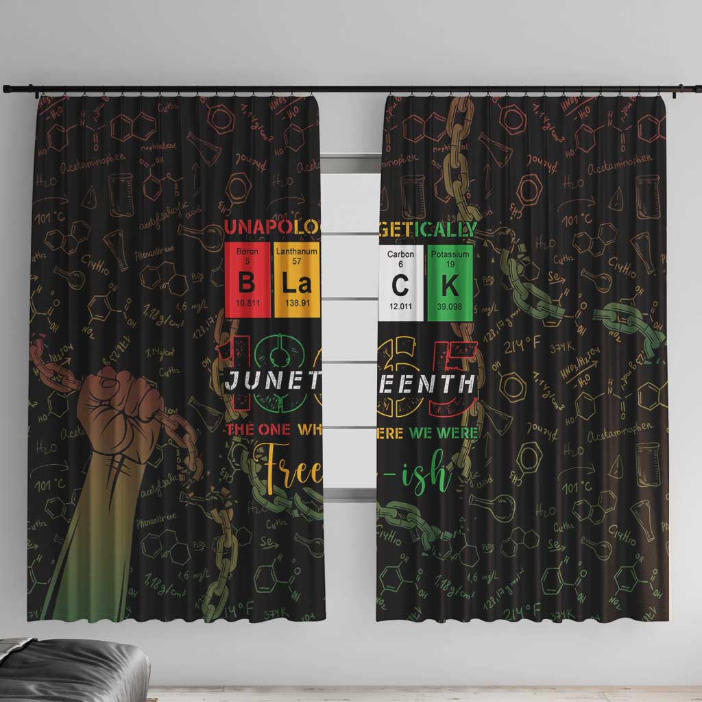 Juneteenth 1865 Window Curtain Unapologetically Black