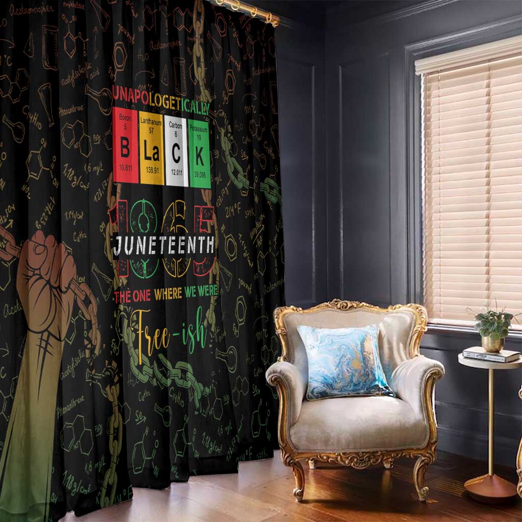 Juneteenth 1865 Window Curtain Unapologetically Black