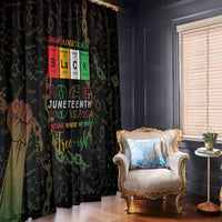 Juneteenth 1865 Window Curtain Unapologetically Black