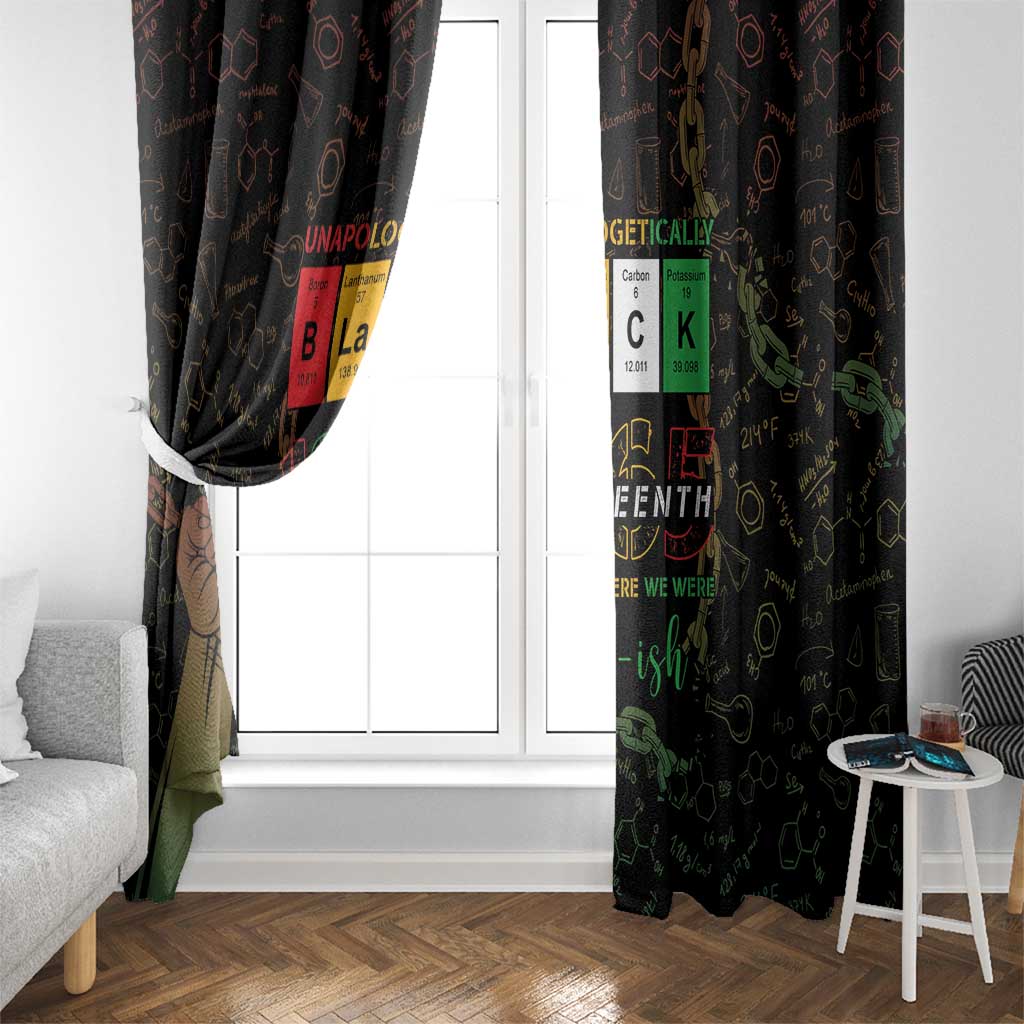 Juneteenth 1865 Window Curtain Unapologetically Black