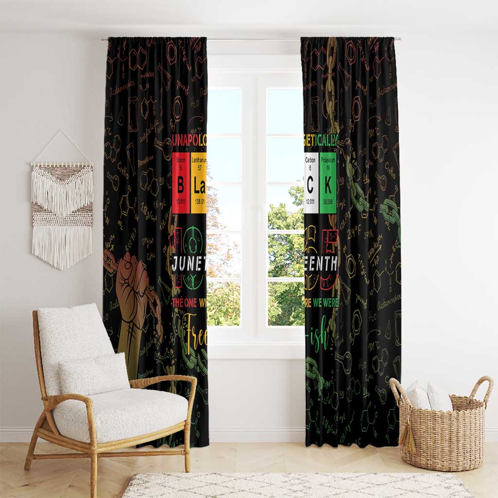 Juneteenth 1865 Window Curtain Unapologetically Black