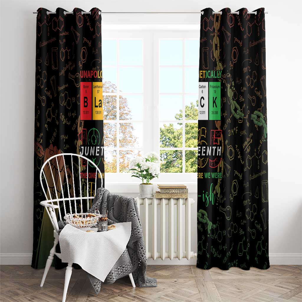 Juneteenth 1865 Window Curtain Unapologetically Black