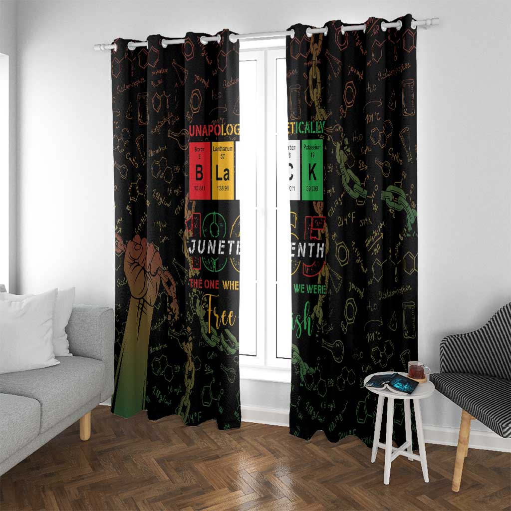 Juneteenth 1865 Window Curtain Unapologetically Black