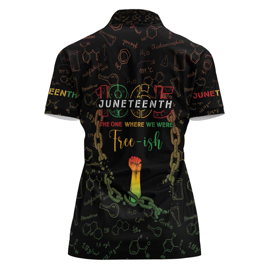 Juneteenth 1865 Women Polo Shirt Unapologetically Black