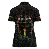 Juneteenth 1865 Women Polo Shirt Unapologetically Black
