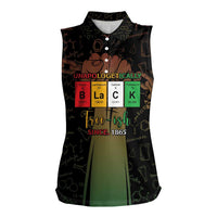 Juneteenth 1865 Women Sleeveless Polo Shirt Unapologetically Black