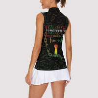 Juneteenth 1865 Women Sleeveless Polo Shirt Unapologetically Black
