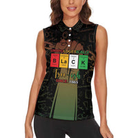 Juneteenth 1865 Women Sleeveless Polo Shirt Unapologetically Black