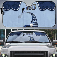 Golf Auto Sun Shade Sporty Style Navy - Wonder Print Shop