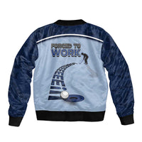 Golf Bomber Jacket Sporty Style Navy - Wonder Print Shop