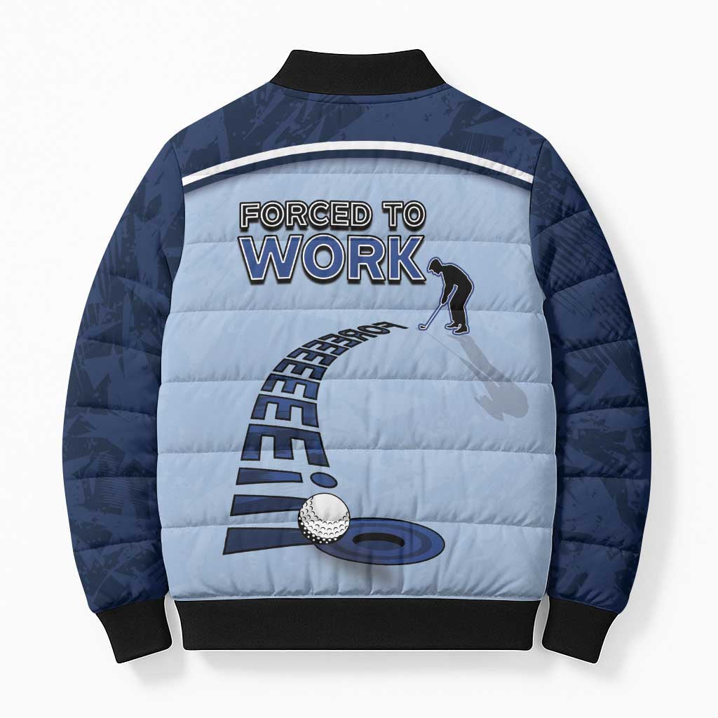 Golf Bomber Puffer Jacket Sporty Style Navy - Wonder Print Shop
