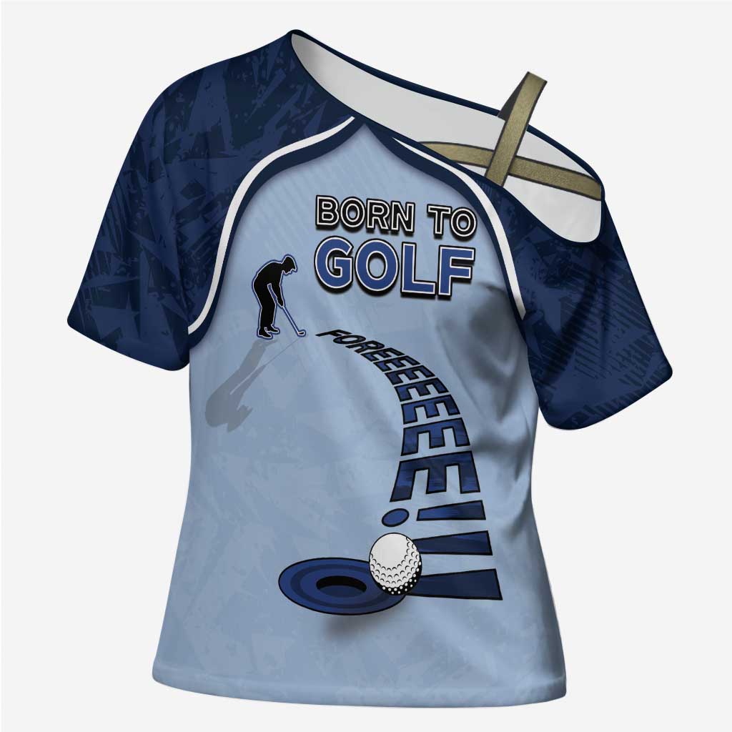 Golf Cross Shoulder Shirt Sporty Style Navy - Wonder Print Shop