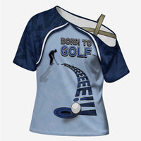 Golf Cross Shoulder Shirt Sporty Style Navy - Wonder Print Shop