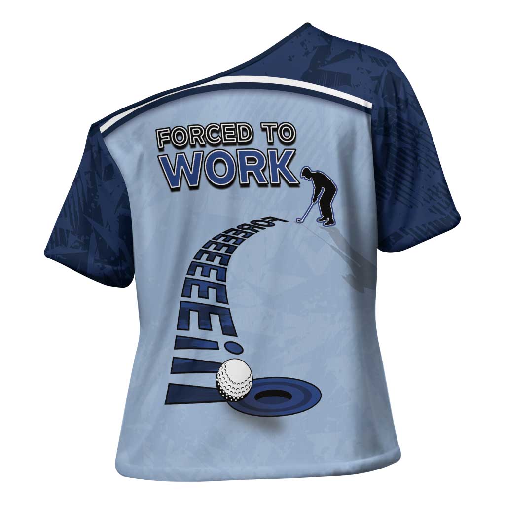 Golf Cross Shoulder Shirt Sporty Style Navy - Wonder Print Shop