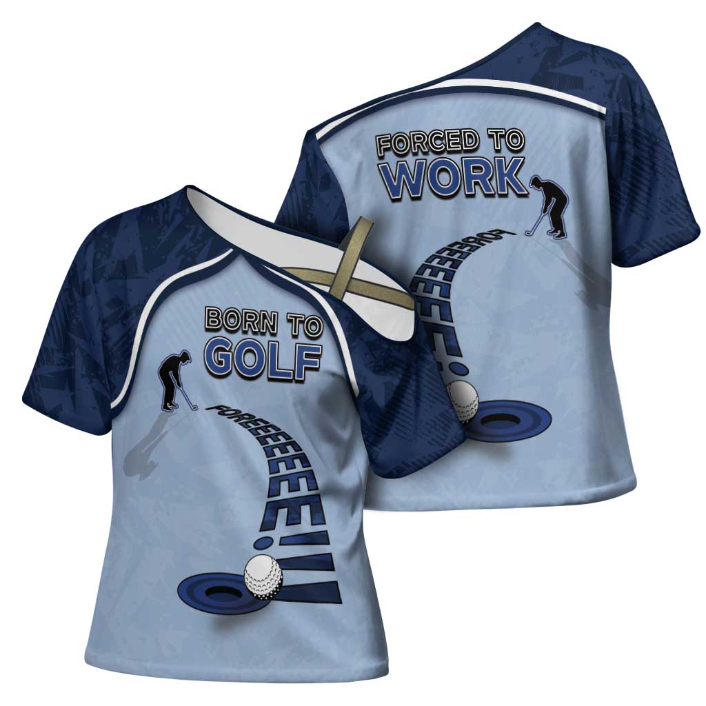 Golf Cross Shoulder Shirt Sporty Style Navy - Wonder Print Shop