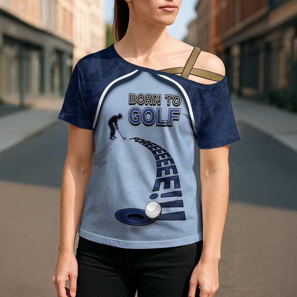 Golf Cross Shoulder Shirt Sporty Style Navy - Wonder Print Shop