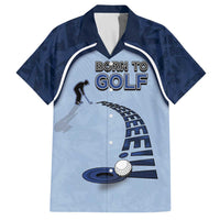 Golf Family Matching Off The Shoulder Long Sleeve Dress and Hawaiian Shirt Sporty Style Navy - Wonder Print Shop