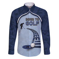 Golf Family Matching Off The Shoulder Long Sleeve Dress and Hawaiian Shirt Sporty Style Navy - Wonder Print Shop