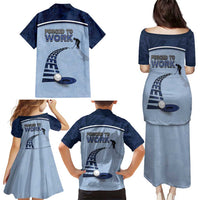 Golf Family Matching Puletasi and Hawaiian Shirt Sporty Style Navy - Wonder Print Shop
