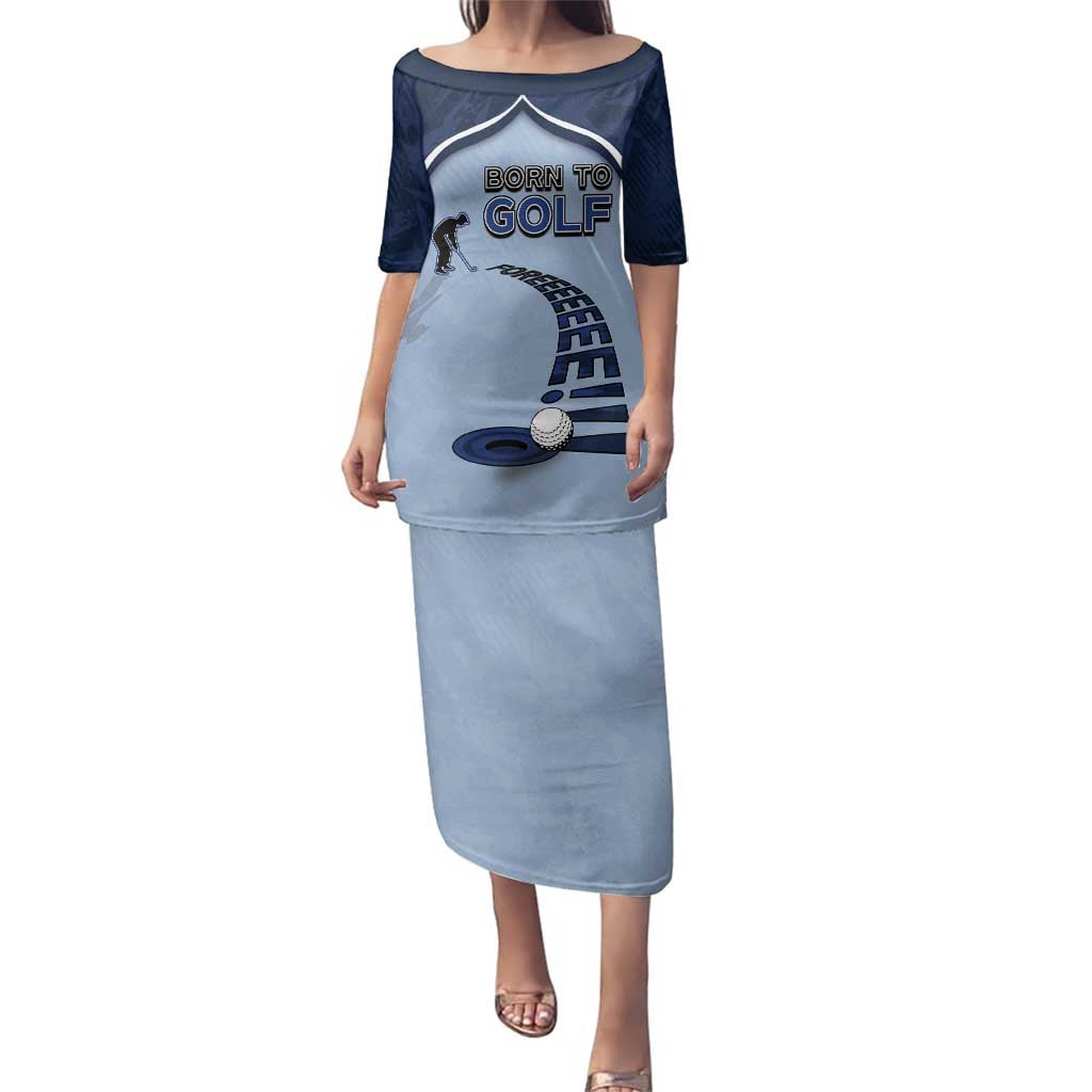 Golf Family Matching Puletasi and Hawaiian Shirt Sporty Style Navy - Wonder Print Shop