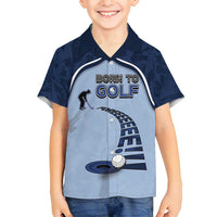 Golf Family Matching Puletasi and Hawaiian Shirt Sporty Style Navy - Wonder Print Shop