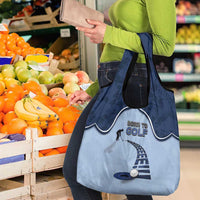 Golf Grocery Bag Sporty Style Navy - Wonder Print Shop