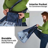 Golf Grocery Bag Sporty Style Navy - Wonder Print Shop